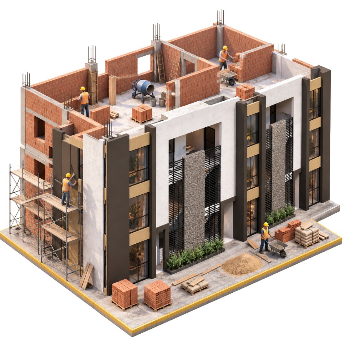 Isométrico del sistema constructivo