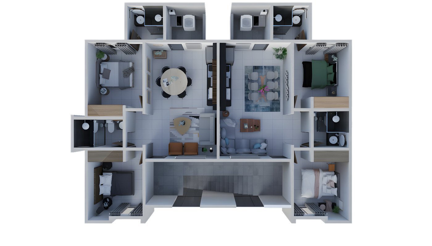 Plano departamentos 3 y 4, opción 2