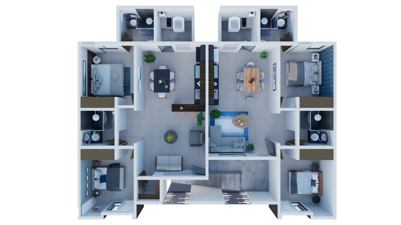 Plano departamentos 5 y 6, opción 1